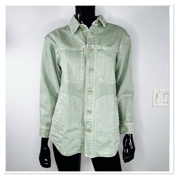 Madewell Denim Ames Oversized Shirt Jacket Garment Dyed Edition Sz XS - Picture 4 of 10